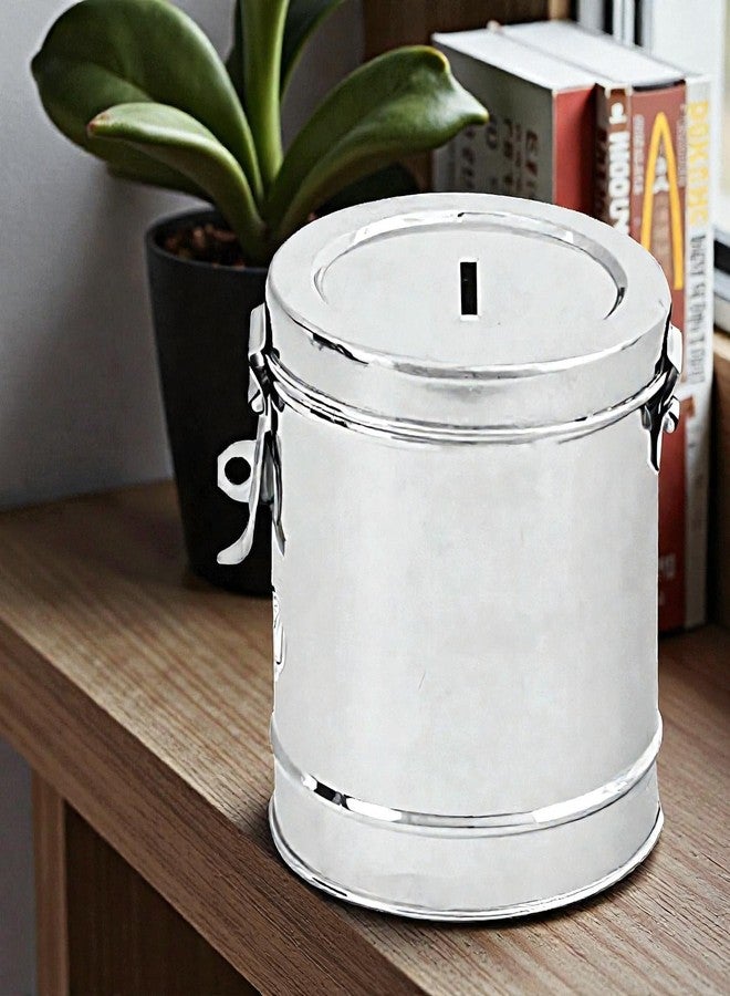 Standify® 800ML Small Money Bank_A Stainless Steel Money Box Heavy Duty Bachat Gulak for Kids & Adults Unbreakable Piggy Bank. - Image 1